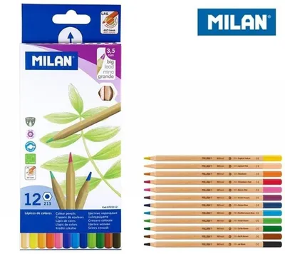 Produktbild von Kredki ołówkowe metalizowane 12 kolorów Milan