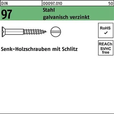 Produktbild von Reyher  97 Holzschrauben verz 2x12 (500 Stück)