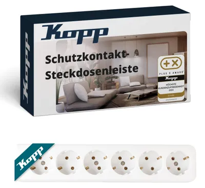 Produktbild von Kopp 129401009, Typ F, CEE 7/4, Weiß, Thermoplast, IP20, 250 V