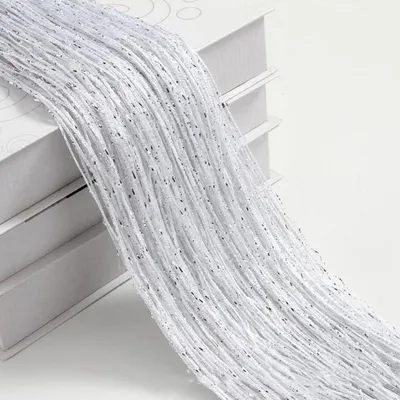 Produktbild von Fadengardinen 2 Stück 100 x 200 cm Weiß Raumteiler Dekovorhang