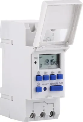 Produktbild von Digitaler Wochenprogrammierbarer Zeitschalter – Elektronische Timer Schaltuhr (AC/DC 12V)