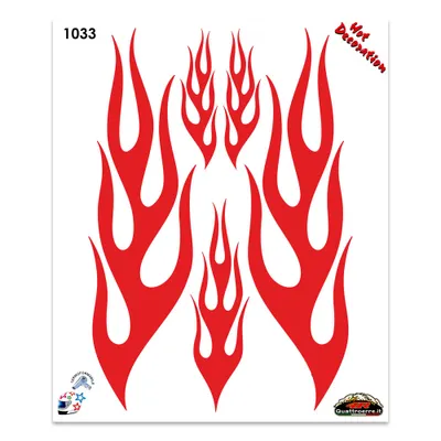 Image de Autocollant Flammes rouges 35 x 50 cm