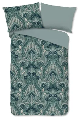 Productafbeelding van Good Morning Dekbedovertrek "Nola" - Groen - (140x200 cm) - 100% Katoen