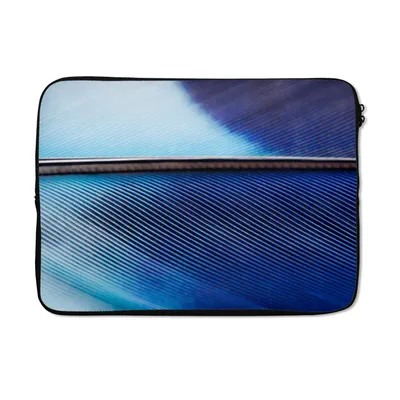 Produktbild von MuchoWow® Laptop Hülle 14 ZollNahaufnahme abstrakte Eisvogelfeder Laptoptasche - Laptoptasche - Stoßsicher - Schutzhaube