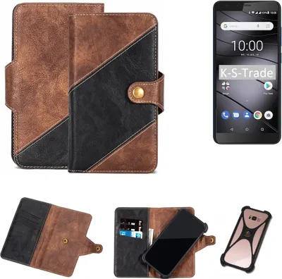 Produktbild von K-S-Trade Handy Hülle Schutz Hülle Schutzhülle Bookstyle Case kompatibel mit Gigaset GS100 Handy Cover Hülle Schutztasche 1x
