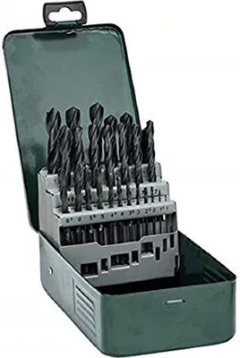 Produktbild von Metallbohrer-Set HSS-R, 25-teilig, 1 - 13 mm, Metallkassette