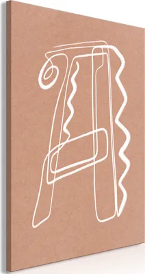 Produktbild von Italienischer Leinwand Leinwandbild - Stylish A (1 Part) Vertical 40x60 cm Text m-A-0819-b-a