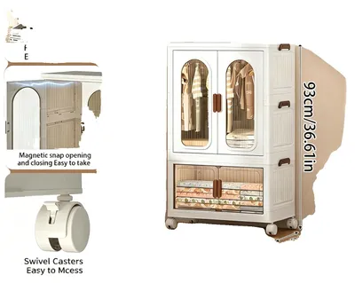 Imagen del producto de Caja de almacenamiento, multifuncional, diseño plegable, color blanco - 58-2