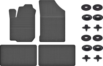 Produktbild von Gummimatten Mit Stoppern Für: Volkswagen Sharan I (1995-2010) Schwarz Set