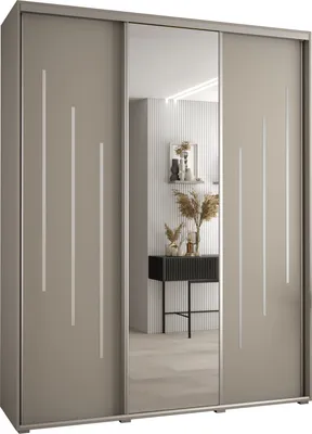 Produktbild von Kryspol Dakota 9 Schrank, drei Türen - 235,2x200x45cm - Kaschmir Silber