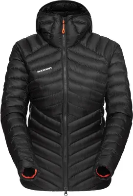 Schwarze Insulationsjacke mit Kapuze für Damen von Mammut; Modell Broad Peak IN.