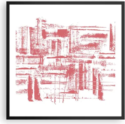 Produktbild von Gerahmtes Poster - Schwarzer Rahmen - Rot Textur Muster - 60x60 cm - Wand Bild - Wanddeko - Wandbilder - Kunstposter - Wandposter - Bilderrahmen - Bilder - Kunstdruck - P2BAC60x60-5048
