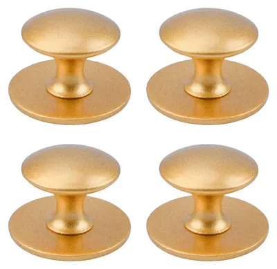 Produktbild von Selbstklebende Schrankknöpfe, 4 Stück, selbstklebende Küchenknöpfe, Schubladengriffe aus Edelstahl für Fenster, Kleiderschränke, Schränke und Schubladen (mattgold)