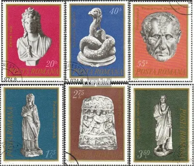 Produktbild von Briefmarken Rumänien 1974 Mi 3230-3235 (kompl.Ausg.) gestempelt Archäologische Funde