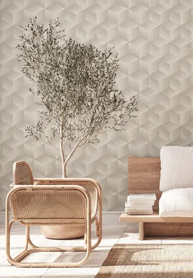 Produktbild von A.S. Création Tapete Natural Living 385061 Grau Satin 3D Tapete Wandtapete Vlies