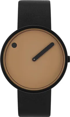 Image de Montre PICTO 40 mm Cappuccino Cuir Noir 43349-4120B