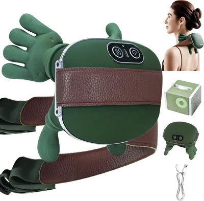 Produktbild von 4D Bionische Hand Nackenmassagegerät Mit WäRme,Elektrisch Massagegeräte, Tragbares Nacken Schulter Shiatsu Massagegerät,Massage zur Muskelentspannung