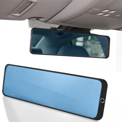 Produktbild von MidGard Auto Panorama Rückspiegel blendfrei, Blendschutz KFZ-Innenspiegel, Weitwinkel Spiegel mit Blendschutzfunktion, Aufsatz