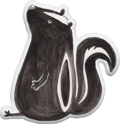 Produktbild von Mr. & Mrs. Panda Kissen Plüschtier Stinktier Sitzen 25 cm - Weiß - Geschenk, Spruch, Wildtier, Tierkissen, Zierkissen, Raubtier, Kuscheltier, Recht, Kuschelkissen, Büro