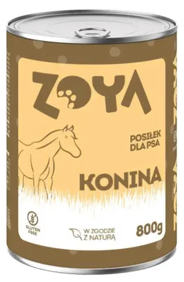 Produktbild von ZOYA Pferdefleisch Dose Nassfutter für Hunde 800g