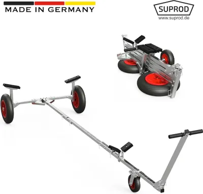 Produktbild von Składany wózek do łodzi uruchomienie wózka hand trailer nadmuchiwany wózek do łodzi przyczepa do łodzi SUPROD TR350-L, Ø 350 mm, czarny/czerwony