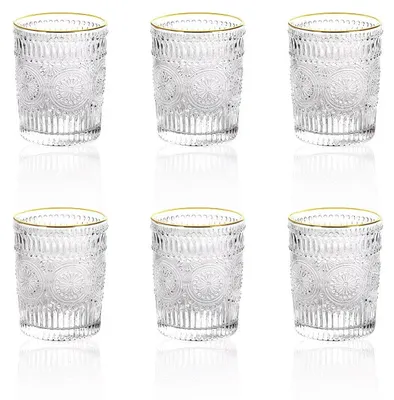 6er-Set Trinkgläser aus Glas, 150-300 ml, hitzebeständig