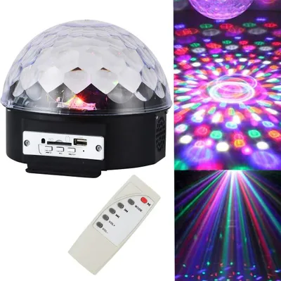 Produktbild von Apt Disco Projektor mit MP3-Funktion, SD & USB, Soundsensor, 18x18x15 cm