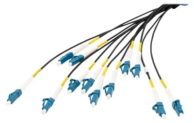 Produktbild von Digitus Vorkonfektionierte Glasfaser Universal Breakout Kabel, Singlemode OS2, 12 Fasern, LC/UPC - LC/UPC, 100 m, U-DQ(ZN) BH, OS2, LC, LC