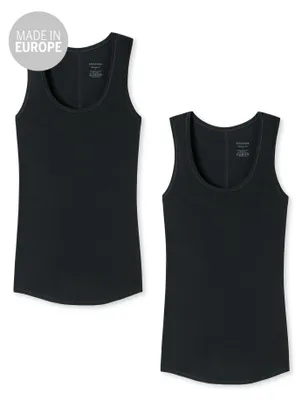 Produktbild von SCHIESSER 2er Pack Damen Tank Top - schwarz - Größe S