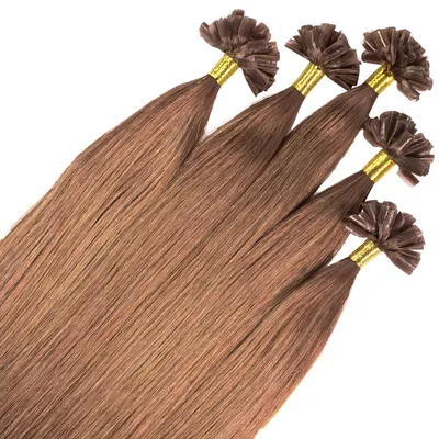 Image de hair2heart Premium Human Hair Extensions straight - 25 mèches 0,8g 40cm 8/1 blond clair cendré