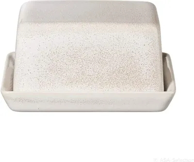Produktbild von Stilvolle Sammlung kleiner Butterdosen - halbe Stücke perfekt aufbewahren, superweißem Keramik/Porzellan in vielen Varianten ASA sand ( L 11 cm H 6 cm  )