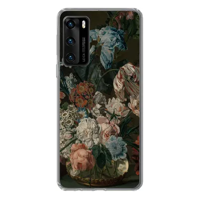 Produktbild von MuchoWow® Handyhülle Schutzhülle Hülle für Huawei P40 Stilleben mit Blumen - Gemälde von Cornelia van der Mijn Silikon Softcase Handy Hülle - Handytasche