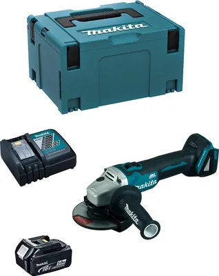 Image de Mini meuleuse d'angle MAKITA DGA504RTJ1 (1 x 5,0 Ah + DC18RC + MAKPAC 3)