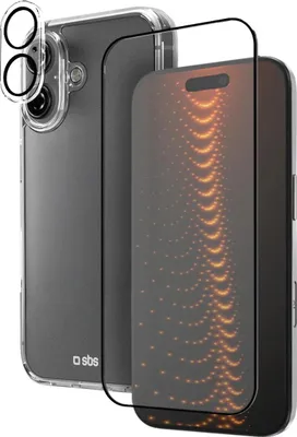 Produktbild von SBS TEKITD3OIP1661, Cover, Apple, iPhone 16, 15,5 cm (6.1"), Schwarz, Transparent