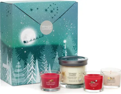 Produktbild von Bright Lights Geschenkset - Yankee Candle - 3 x Minikerze + Becher