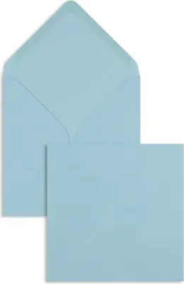 Produktbild von Briefumschläge 130x130mm 100g/qm gummiert VE=100 Stück hellblau