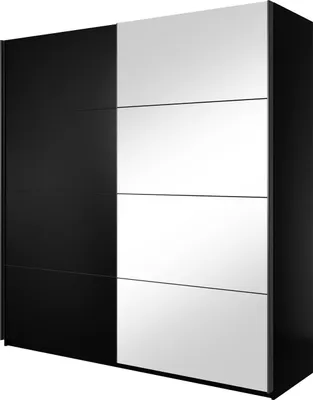 Produktbild von Schwebetürenschrank Beta Kleiderschrank Ausführung wählbar,Schwarz,200x61x210cm
