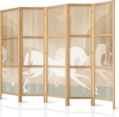Immagine prodotto di Paravento giapponese per bambini 225x172 cm 5 pezzi beige
