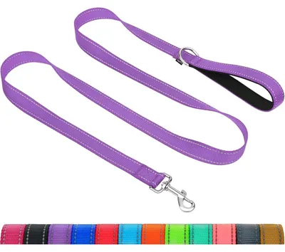 Productafbeelding van Hondenriem met zachte handgreep, 1,8 meter lang, 2,5 cm breed (verpakking met 1 stuk), paars