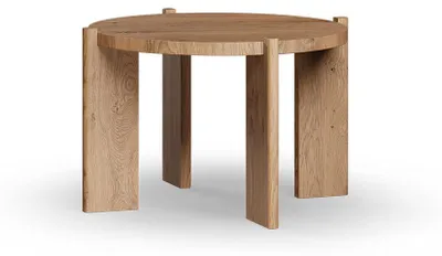 Produktbild von Couchtisch Travertino Wohnzimmertisch 66x66x42cm Massivholz Farbe wählbarWildeiche Natur