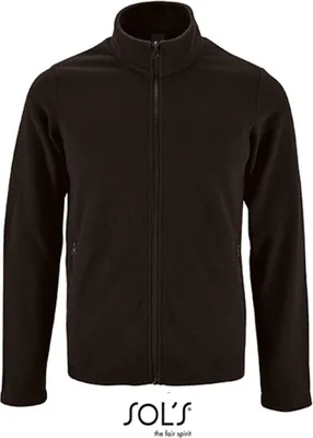 Produktbild von SOLs 02093 | Herren Plain Fleece Jacket Norman - Farbe: Black - Größe: L