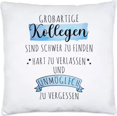 Produktbild von Großartige Kollegen Sind Schwer Zu Finden Kissen Inkl. Füllung Danke Geschenk Hart Zu Vergessen