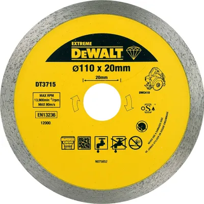 Zdjęcie produktu dla DeWALT DT3715-QZ, Tarcza tnąca, Dowolna marka, Niebieski, 40 g, 135 mm, 162 mm