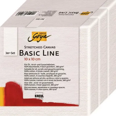 Produktbild von KREUL Keilrahmen-Set SOLO Goya BASIC LINE 100 x 100 mm 3 Stück