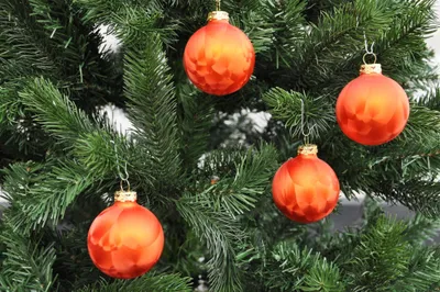 Produktbild von JACK 12x Glas Eislack Christbaumkugeln 6cm Thüringer Weihnachtskugeln Kugeln, Farbe:Orange Rost Eislack
