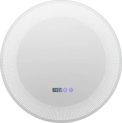 Produktbild von GOPLUS Badspiegel mit Beleuchtung, Badezimmerspiegel mit 3 Lichtfarben & Beschlagfrei, beleuchteter Wandspiegel mit Uhr & Temperatur & Memory-Funktion