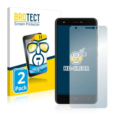 Produktbild von 2x Für BQ Aquaris X Schutzfolie BROTECT Displayschutz Display Schutz Folie Klar Transparent