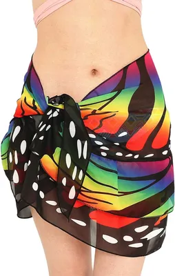 Produktbild von Chiffon-Strand-Sarong, Wickel-Badeanzug-Shorts, Chiffon-Strand-Sarong, vielseitig tragbarer Rüschen-Pareo-Badeanzug-Wickel, weicher Wickel-Strand-Badeanzug-Shorts, Strand-Pareo-Wickel