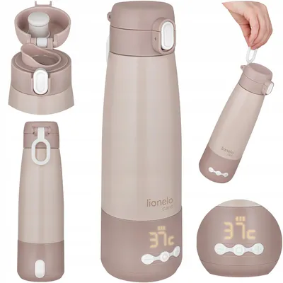 Obrázok produktu pre Ohrievač fľašiek Lionelo Thermup s USB-C, objem 350 ml, 5 stupňov, funkcia termotanky s výdržou 20 hodín