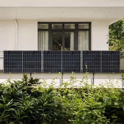 Produktbild von 1350 Watt, Balkon, Bifazial Komplettset, Balkonkraftwerk, bifazial, Hoymiles HMS-1600W